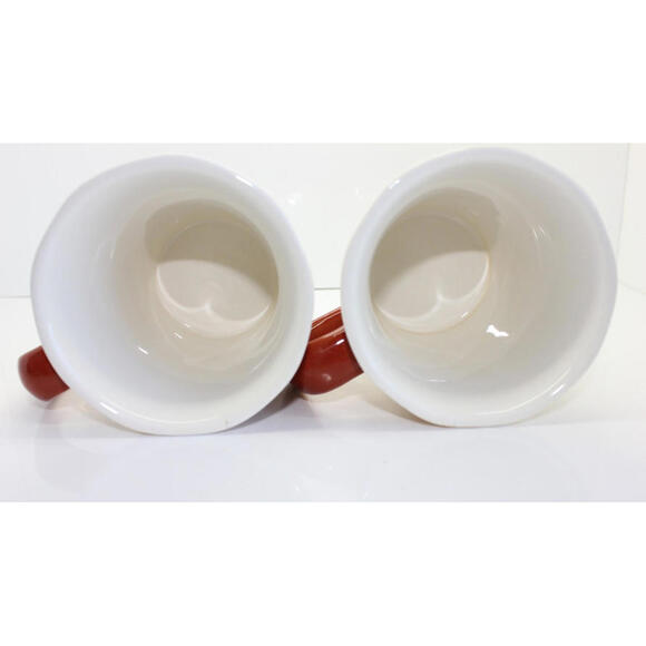 Pier 1 Imports Set of 2 Gallo Rooster Design Coffee Tea Mugs Ironstone 14 oz - Picture 10 of 10